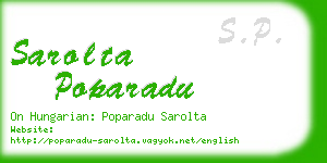 sarolta poparadu business card